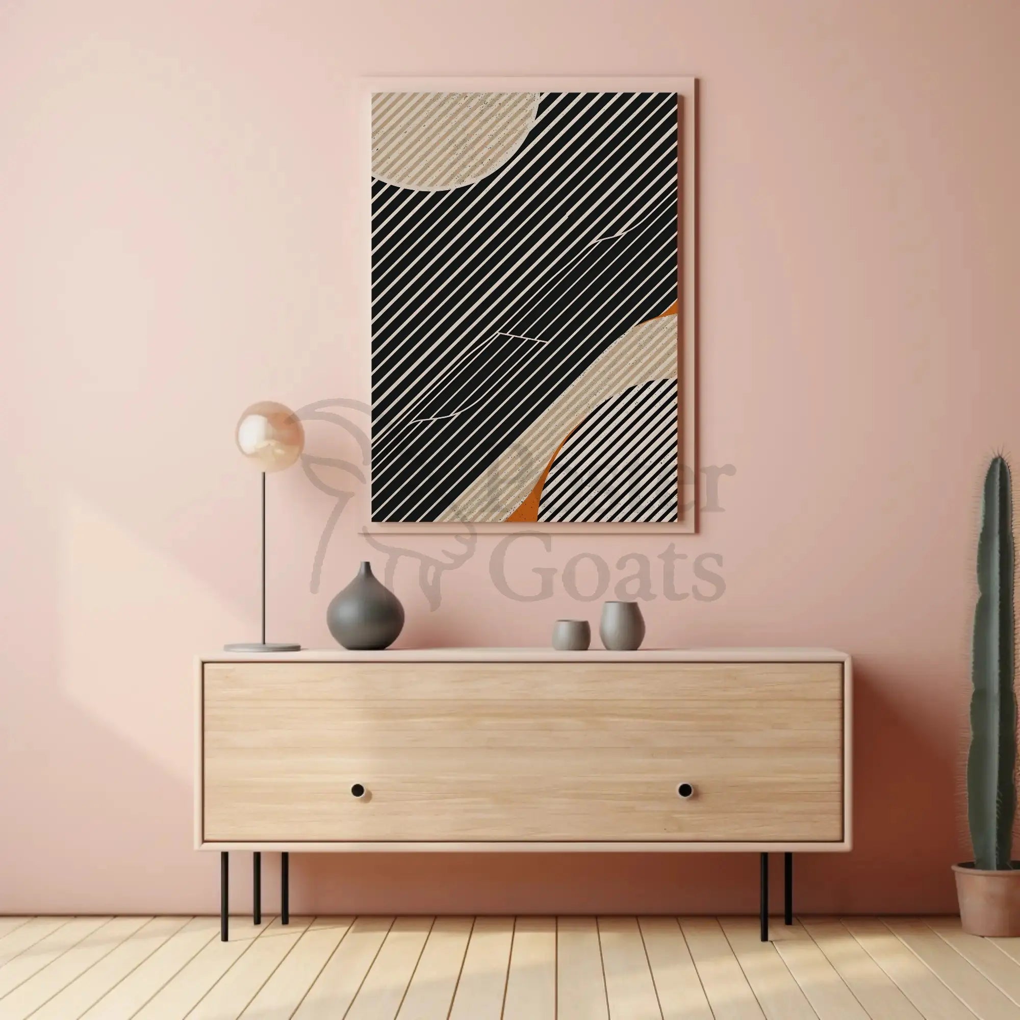 Dynamic Modern Abstract Shapes and Lines Poster PosterGoat