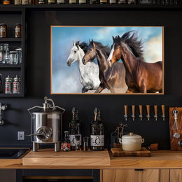 Dynamic Running Horses Art Print for Animal Poster PosterGoat