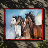 Dynamic Running Horses Art Print for Animal Poster PosterGoat
