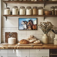 Dynamic Running Horses Art Print for Animal Poster PosterGoat
