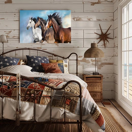 Dynamic Running Horses Art Print for Animal Poster PosterGoat