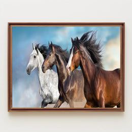 Dynamic Running Horses Art Print for Animal Poster PosterGoat