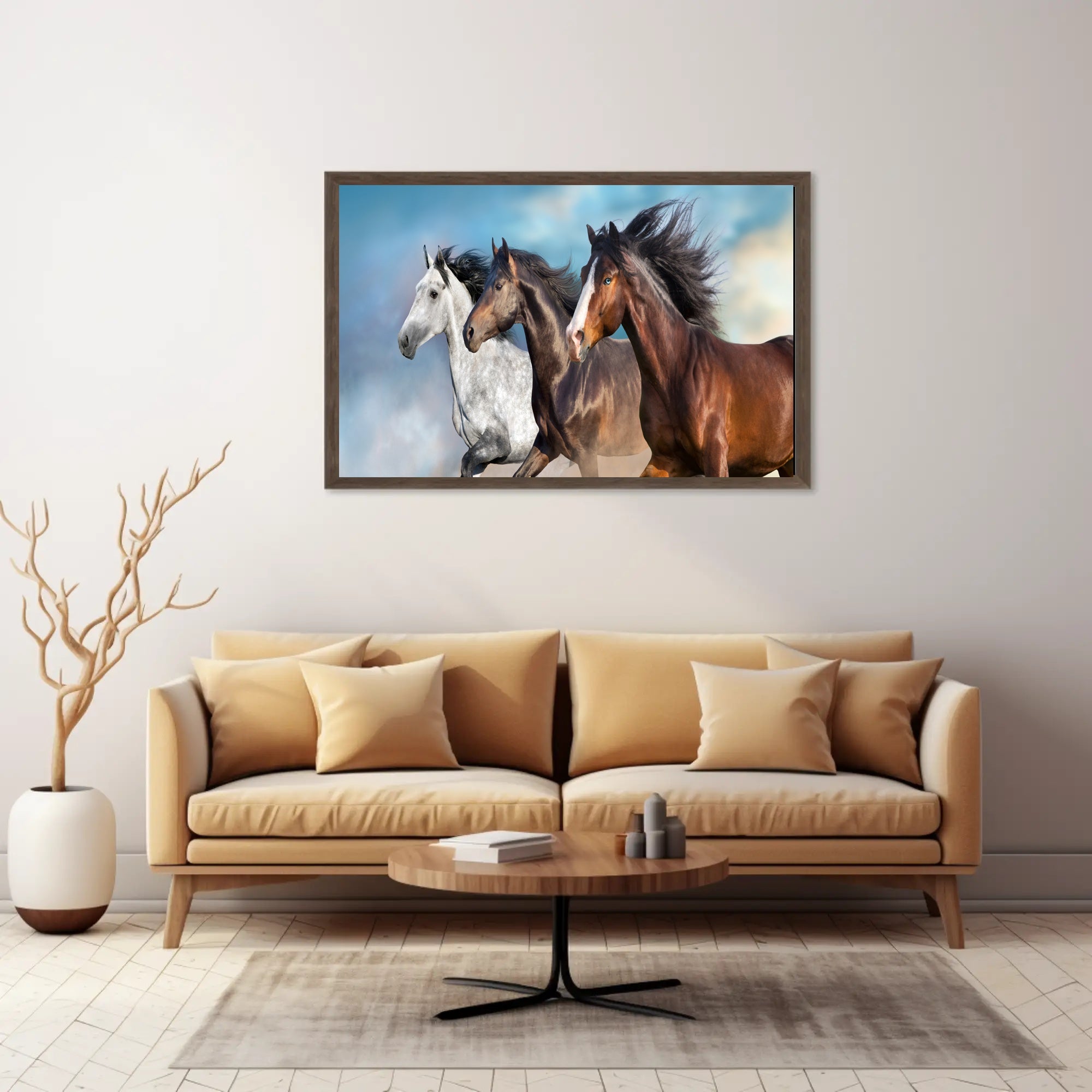 Dynamic Running Horses Art Print for Animal Poster PosterGoat