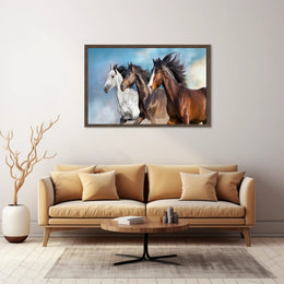 Dynamic Running Horses Art Print for Animal Poster PosterGoat