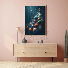 Dynamic Sports Balls Underwater Adventure Poster PosterGoat