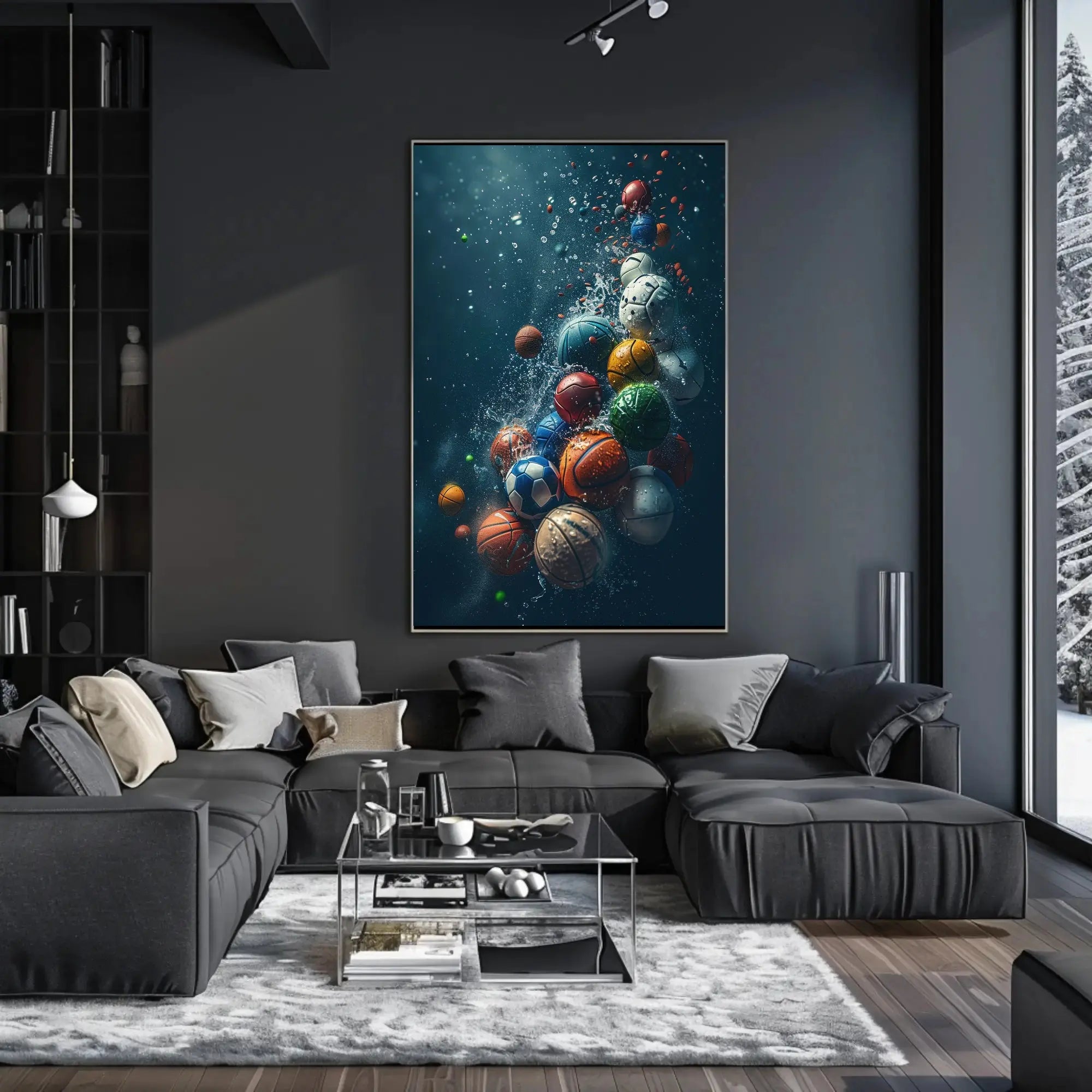 Dynamic Sports Balls Underwater Adventure Poster PosterGoat