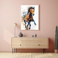 Dynamic Watercolor Horse: Abstract or Artistic Poster PosterGoat