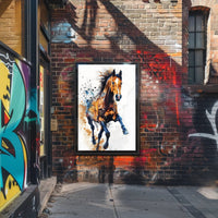 Dynamic Watercolor Horse: Abstract or Artistic Poster PosterGoat
