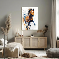 Dynamic Watercolor Horse: Abstract or Artistic Poster PosterGoat