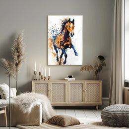 Dynamic Watercolor Horse: Abstract or Artistic Poster PosterGoat