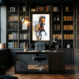 Dynamic Watercolor Horse: Abstract or Artistic Poster PosterGoat