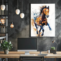 Dynamic Watercolor Horse: Abstract or Artistic Poster PosterGoat