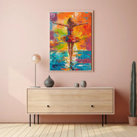 Dynamic Woman in Motion Abstract or Artistic Poster PosterGoat