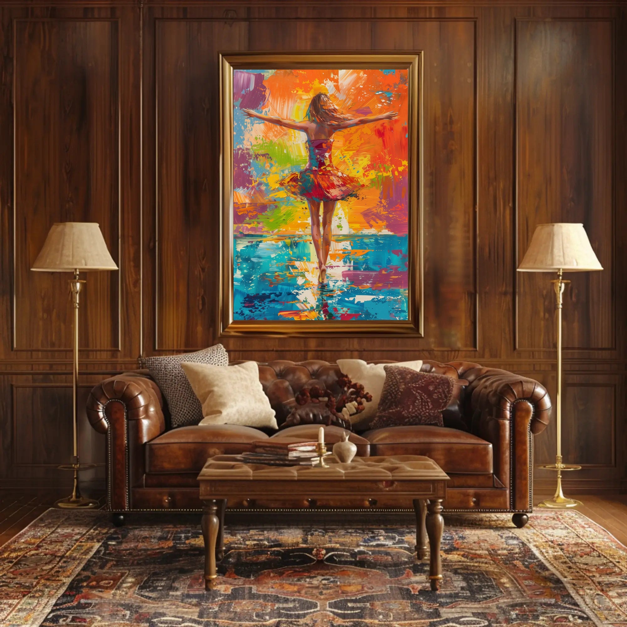 Dynamic Woman in Motion Abstract or Artistic Poster PosterGoat