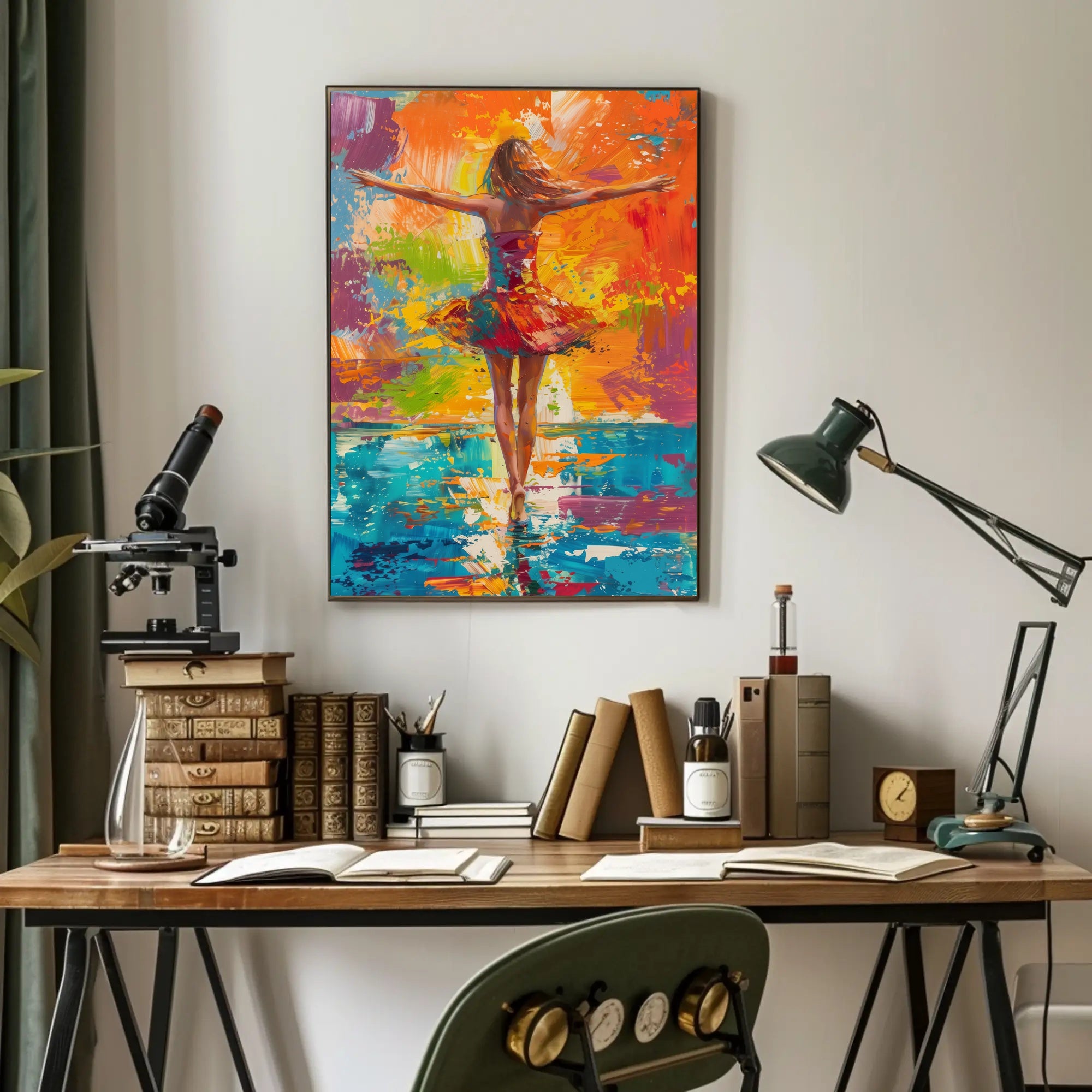 Dynamic Woman in Motion Abstract or Artistic Poster PosterGoat