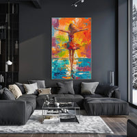 Dynamic Woman in Motion Abstract or Artistic Poster PosterGoat