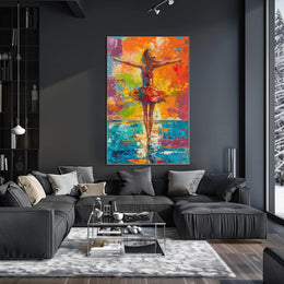 Dynamic Woman in Motion Abstract or Artistic Poster PosterGoat