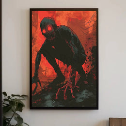 Dystopian Creature Terror Art Piece in Futuristic Sci-Fi Poster PosterGoat