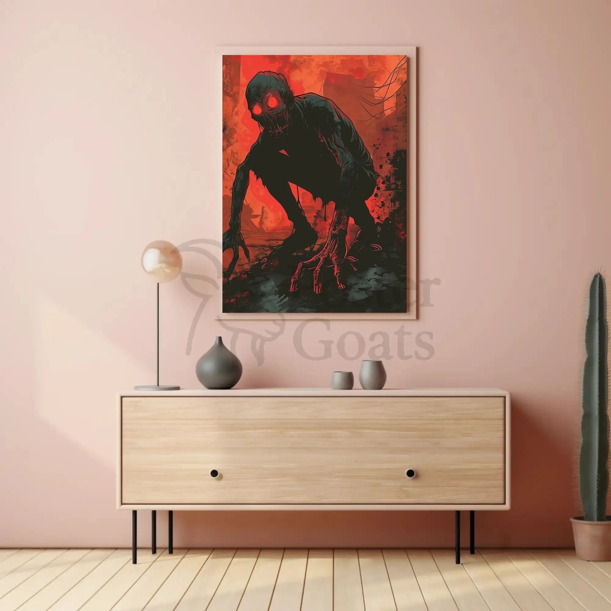 Dystopian Creature Terror Art Piece in Futuristic Sci-Fi Poster PosterGoat