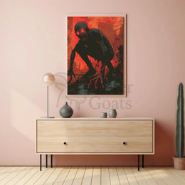 Dystopian Creature Terror Art Piece in Futuristic Sci-Fi Poster PosterGoat
