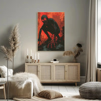 Dystopian Creature Terror Art Piece in Futuristic Sci-Fi Poster PosterGoat