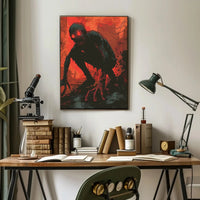 Dystopian Creature Terror Art Piece in Futuristic Sci-Fi Poster PosterGoat