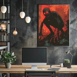 Dystopian Creature Terror Art Piece in Futuristic Sci-Fi Poster PosterGoat