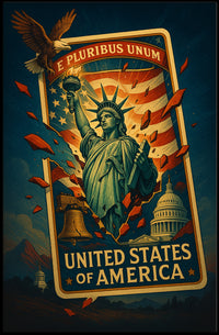 E Pluribus Unum United States of America Poster PosterGoat