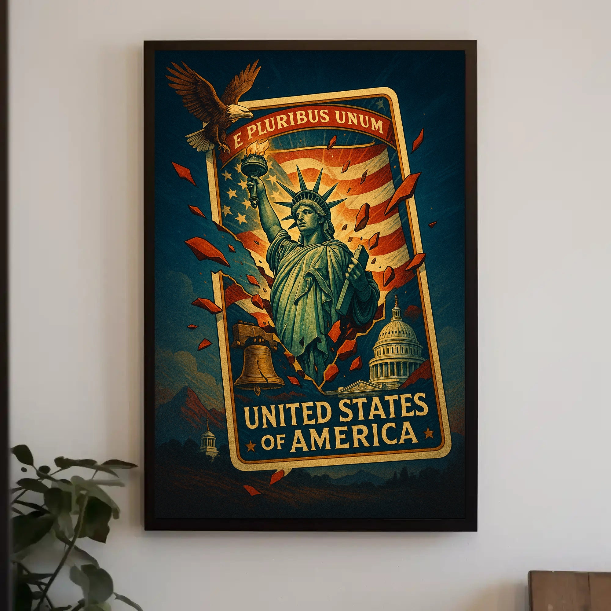 E Pluribus Unum United States of America Poster PosterGoat