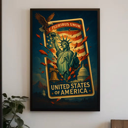 E Pluribus Unum United States of America Poster PosterGoat