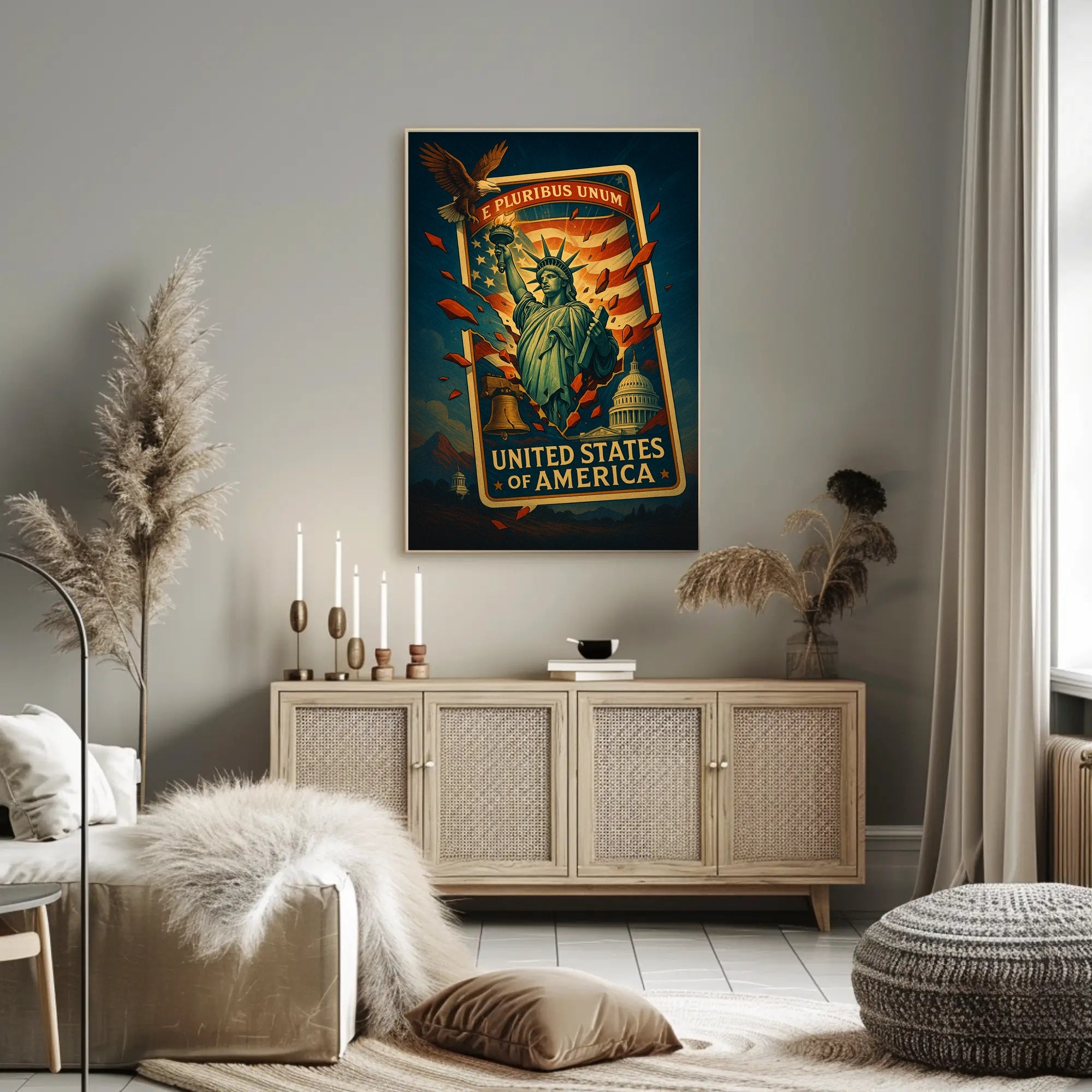 E Pluribus Unum United States of America Poster PosterGoat