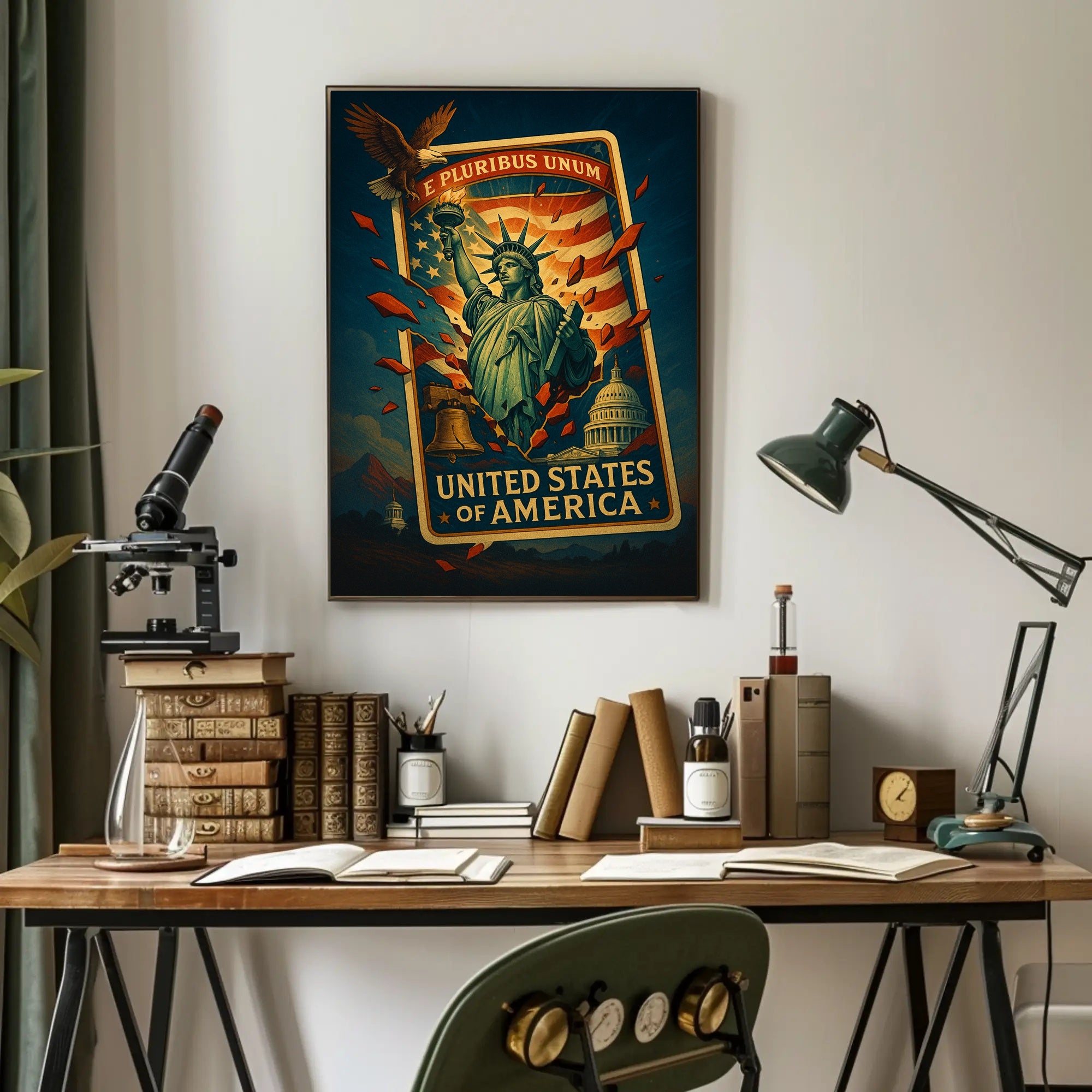 E Pluribus Unum United States of America Poster PosterGoat