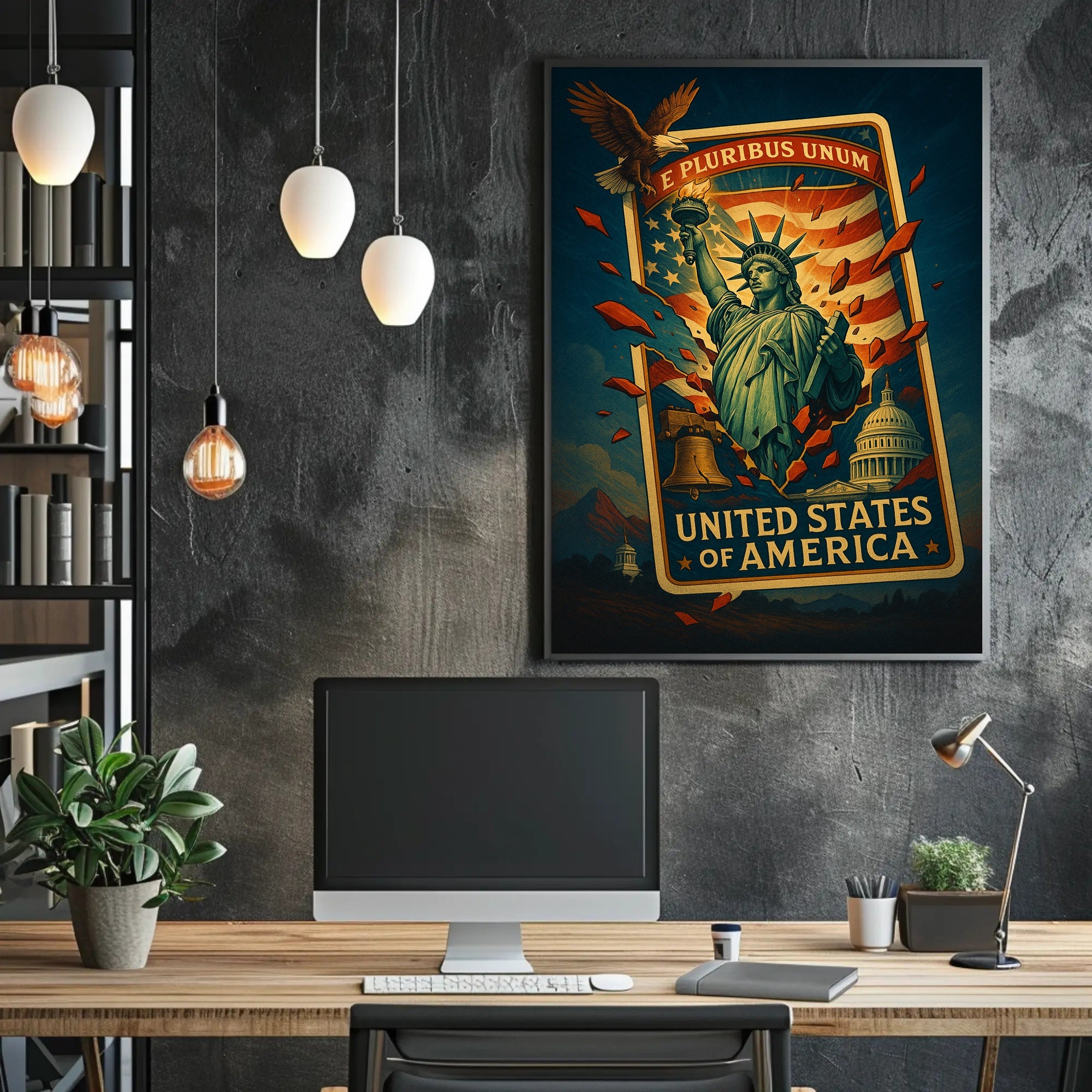 E Pluribus Unum United States of America Poster PosterGoat