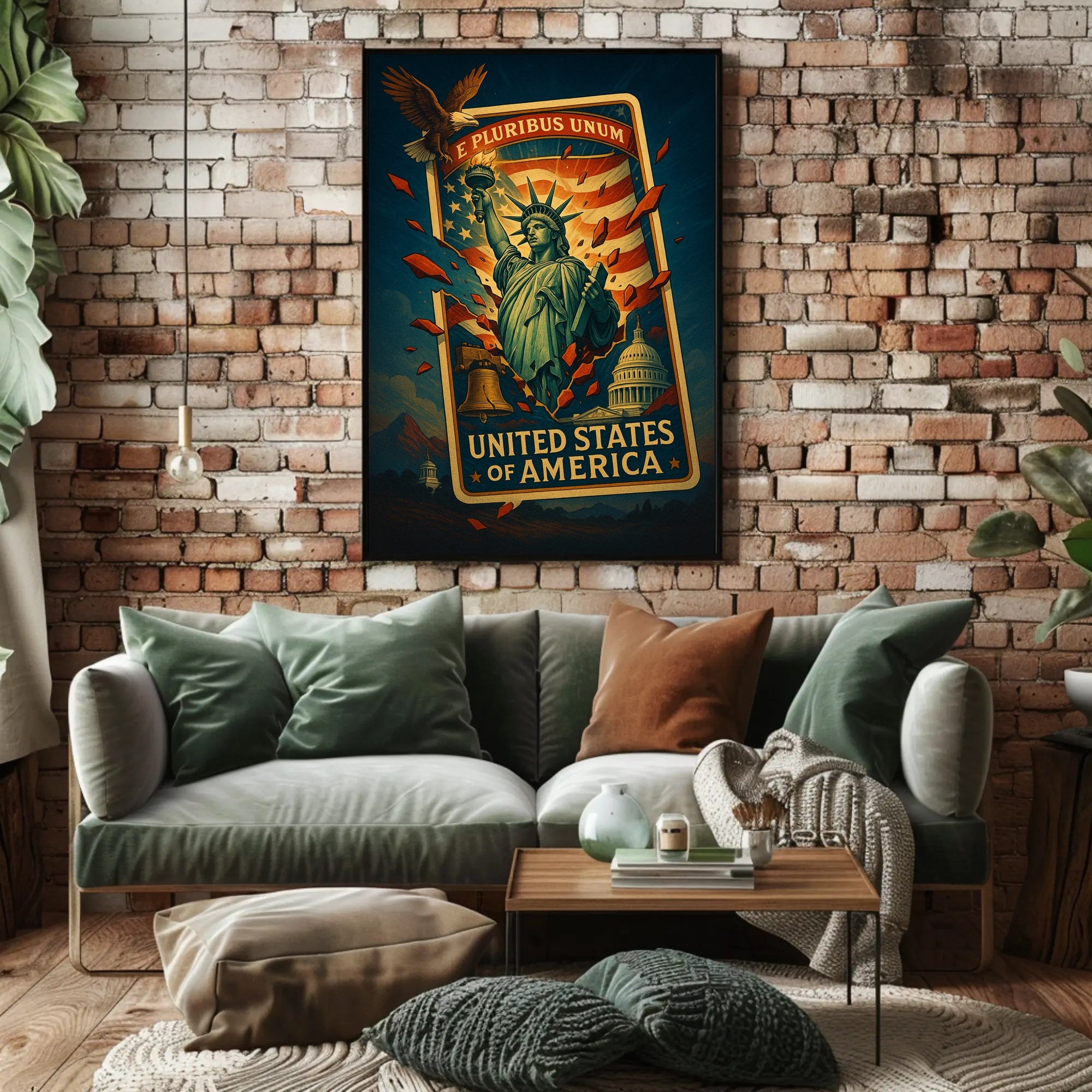 E Pluribus Unum United States of America Poster PosterGoat