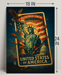 E Pluribus Unum United States of America Poster PosterGoat