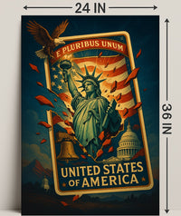 E Pluribus Unum United States of America Poster PosterGoat