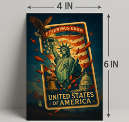 E Pluribus Unum United States of America Poster PosterGoat