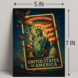 E Pluribus Unum United States of America Poster PosterGoat