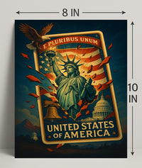 E Pluribus Unum United States of America Poster PosterGoat