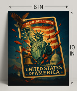 E Pluribus Unum United States of America Poster PosterGoat