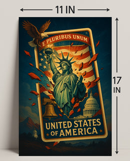 E Pluribus Unum United States of America Poster PosterGoat