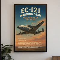 EC-121 Warning Star Wall Art Decor Poster PosterGoat