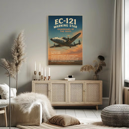 EC-121 Warning Star Wall Art Decor Poster PosterGoat