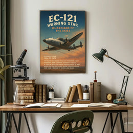 EC-121 Warning Star Wall Art Decor Poster PosterGoat