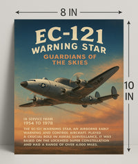 EC-121 Warning Star Wall Art Decor Poster PosterGoat
