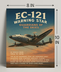 EC-121 Warning Star Wall Art Decor Poster PosterGoat