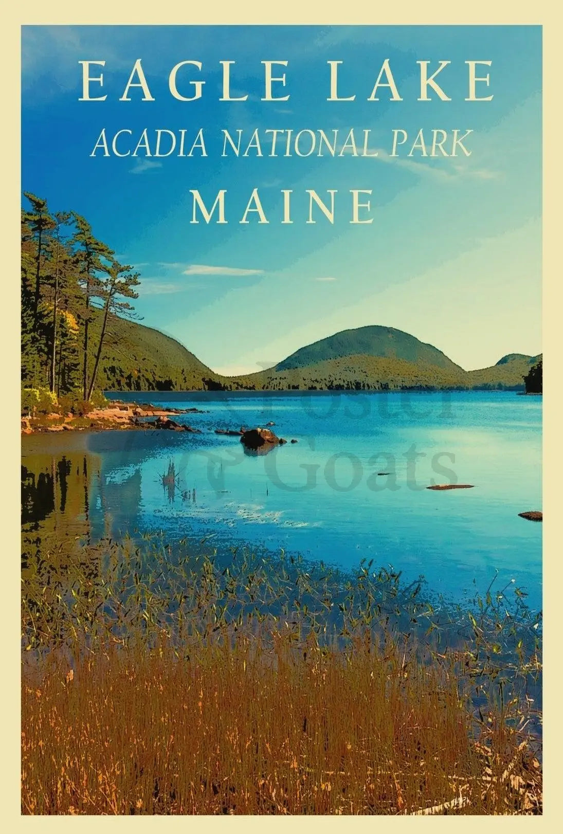 Eagle Lake Serenity in Acadia National Park Poster PosterGoat