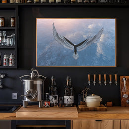Eagle in Flight Over Water Artistic Animal Poster PosterGoat