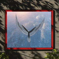 Eagle in Flight Over Water Artistic Animal Poster PosterGoat