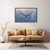 Eagle in Flight Over Water Artistic Animal Poster PosterGoat